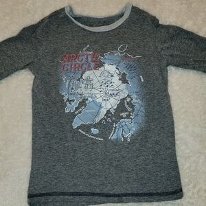 Hatley Kids Gray Long Sleeve Tee With Map 4t